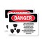 Signmission Radiation & Laser Sign, 7 in H x 10 in W, Plastic, Rectangle OS-2PACK-DS-P-710-L-2526 - alternate 1